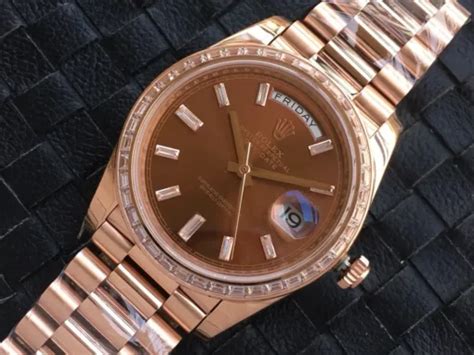 rolex daydate marrone|rolex day date.